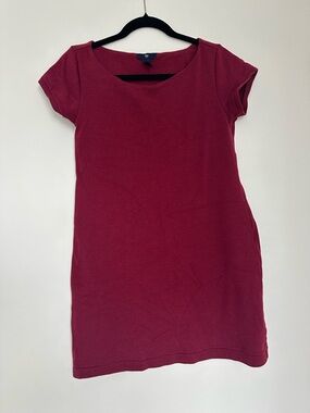 Gap Ribbed Mini Dress Short Sleeve Red Women’s XS